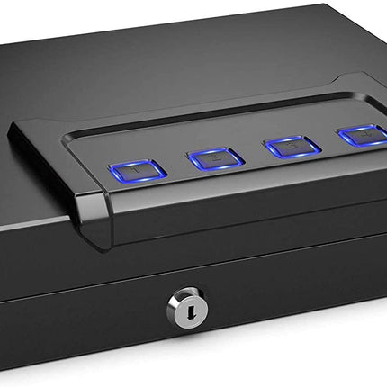 Gun Safe for 2 Pistols, Handgun Safe with Password & Backup Keys for Quick Access - GoplusUS