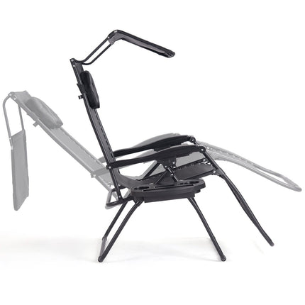 Goplus Folding Zero Gravity Lounge Chair Wide Recliner for Outdoor Beach Patio Pool w/Shade Canopy - GoplusUS