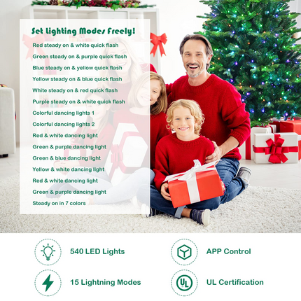 Goplus Christmas Tree, PVC & PE Branch Tips, Indoor Holiday Festival Decoration for Residential Commercial Use - GoplusUS