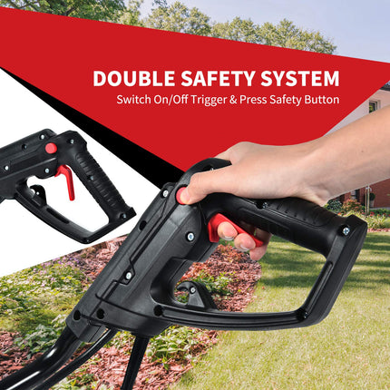 13.5 Amp Corded Electric Tiller and Cultivator, 17-Inch Tiller with 9' Tilling Depth - GoplusUS