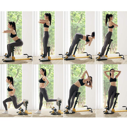 Deep Squat Machine with Anti-Skid Measures, Soft PVC Cover, Handy Wheels - GoplusUS