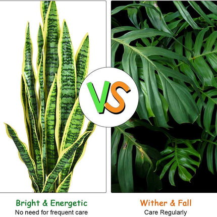 Artificial Snake Plant, 36" Fake Sansevieria - GoplusUS
