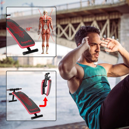 Sit Up Bench Adjustable, Foldable Abdominal Training Workout Slant Bench