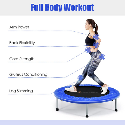 Goplus Mini Folding Trampoline, Foldable Fitness Rebounder for Children - GoplusUS