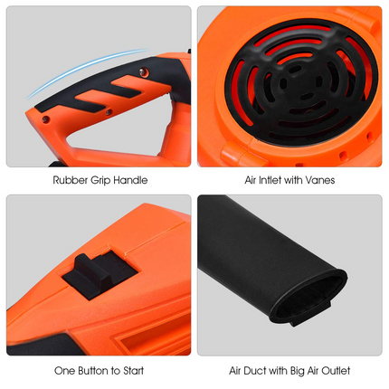 Goplus Cordless Leaf Blower, Rechargeable Leaf Sweeper w/Lithium Battery and Charger - GoplusUS