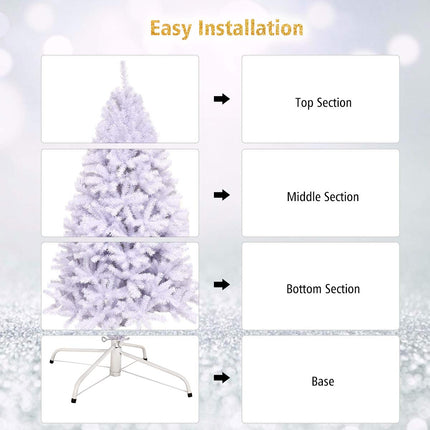 6ft /7.5ft/9ft White Artificial Christmas Tree - GoplusUS
