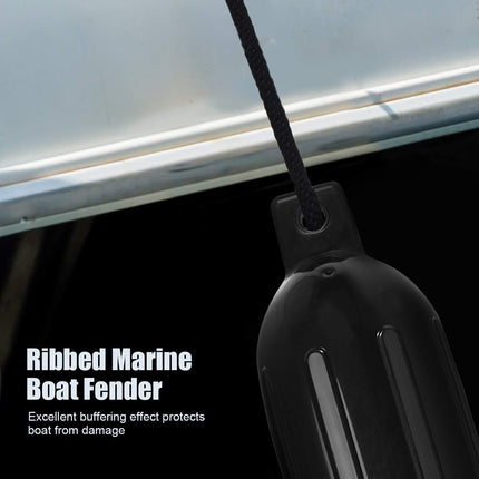4 Pack Marine Boat Fender, Ribbed Inflatable Marine Bumper - GoplusUS