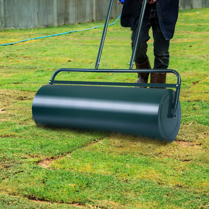Lawn Roller Tow Behind Water Filled Push for Garden, Green - GoplusUS
