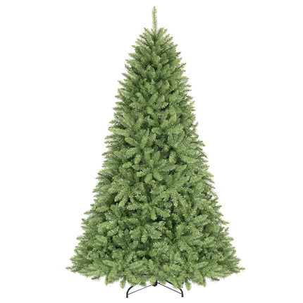 Goplus Artificial Christmas Tree | Unlit Hinged Full Xmas Tree with Folding Metal Stand