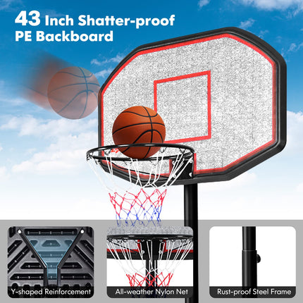 Goplus Portable Basketball Hoop Outdoor