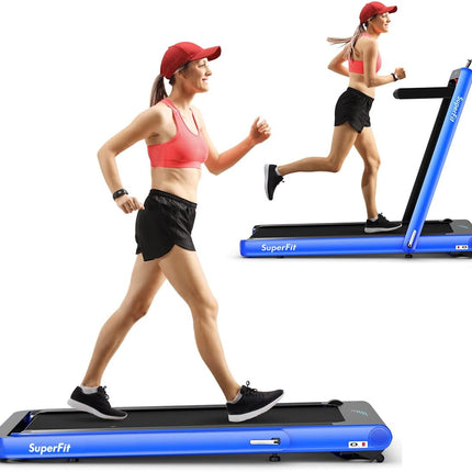 Goplus 2 in 1 Folding Treadmill, 4.75HP Superfit Under Desk Electric Treadmill with APP Control