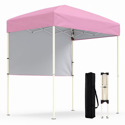 Goplus 6 x 4 FT Pop Up Canopy UPF50+ Easy Setup Tent w/ 1 Half Sidewall
