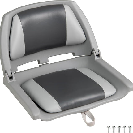 Goplus Molded Low Back Fishing Boat Chairs Marine-Grade PVC Cushion Pad