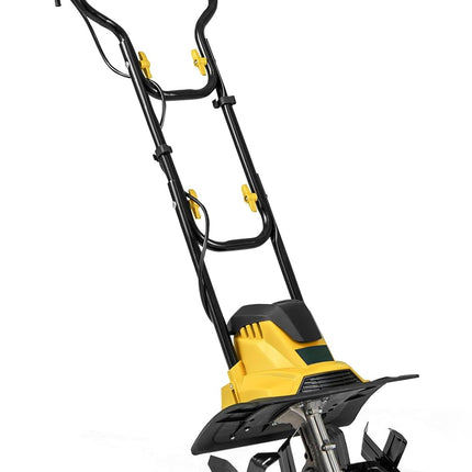 Goplus 10 Amp Powerful Foldable Garden Rototiller w/ 14 Inch Tilling Width & 9 Inch Working Depth