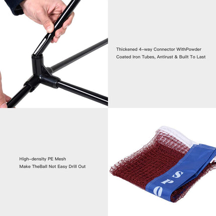 Portable Badminton Net, 2.5' to 5' Height Adjustable - GoplusUS