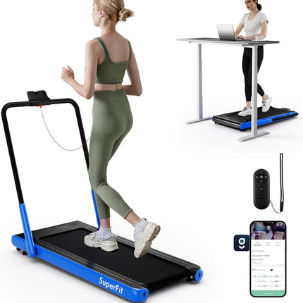 340 LBS Capacity Walking Pad with Handle Bar