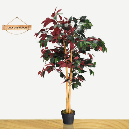 4FT Fake Tree Artificial Greenery Plants in Nursery Pot Decorative Trees - GoplusUS