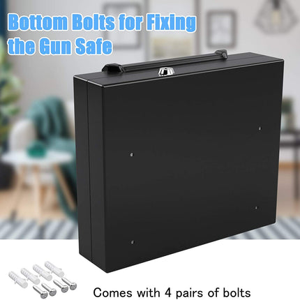 Gun Safe for 2 Pistols, Handgun Safe with Password & Backup Keys for Quick Access - GoplusUS