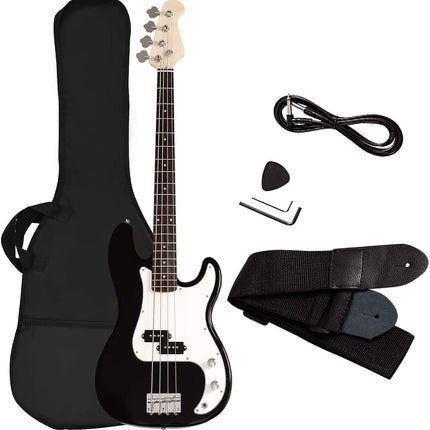 Electric Bass Guitar Full Size 4 String with Strap Guitar Bag Amp Cord - GoplusUS