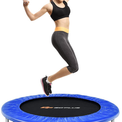 Goplus Mini Folding Trampoline, 36inch Foldable Fitness Rebounder for Adults
