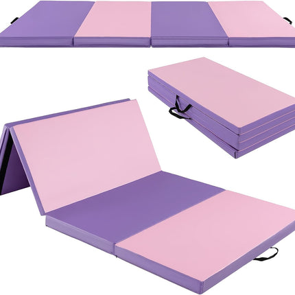 Folding Tumbling Mat with Carry Handles, Hook & Loop Fasteners - Goplus