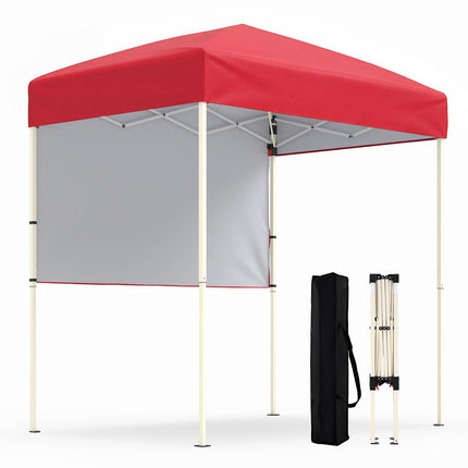Goplus 6 x 4 FT Pop Up Canopy UPF50+ Easy Setup Tent w/ 1 Half Sidewall