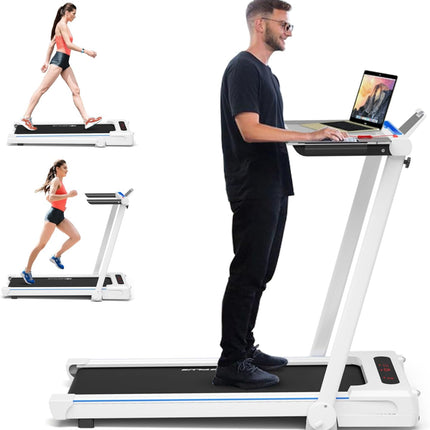 Goplus 3 in 1 Under Desk Treadmill Walking Pad with Removable Desktop