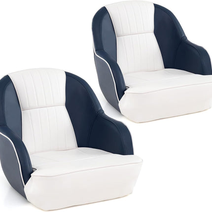 Goplus Pontoon Boat Seat with Thick Cushioned Seat & Luxury Bucket Seat