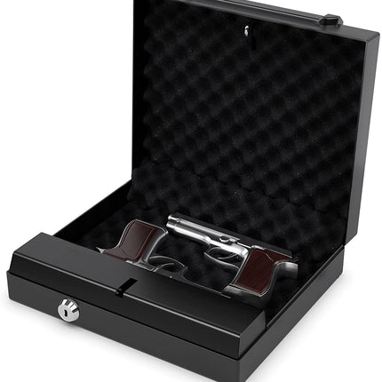 Gun Safe for 2 Pistols, Handgun Safe with Password & Backup Keys for Quick Access - GoplusUS