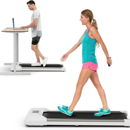 Goplus Walking Pad, 2 in 1 Under Desk Treadmill for Home and Office, Walking Pad Treadmill Under Desk with 265 lbs Capacity