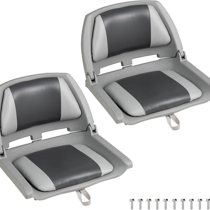 Goplus Molded Low Back Fishing Boat Chairs Marine-Grade PVC Cushion Pad