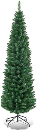 Pencil Christmas Tree, Artificial Slim Skinny Tree - GoplusUS