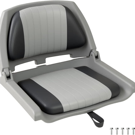 Goplus Molded Low Back Fishing Boat Chairs Marine-Grade PVC Cushion Pad