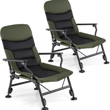 Goplus Heavy Duty All-Terrain Camping Chair with Padded High-Back