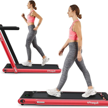 Goplus 2 in 1 Under Desk Treadmill, Red