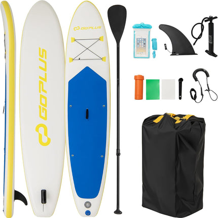 Goplus 11FT  Inflatable Stand Up Paddle Board with Waterproof Phone Bag