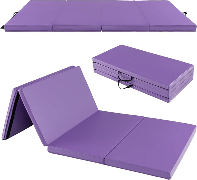Folding Tumbling Mat with Carry Handles, Hook & Loop Fasteners - Goplus