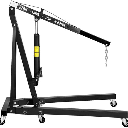 2 Ton Folding Engine Hoist Cherry Picker Shop Crane Hoist Lift - GoplusUS