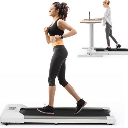 Goplus Walking Pad, 2 in 1 Under Desk Treadmill for Home and Office, Walking Pad Treadmill Under Desk with 265 lbs Capacity