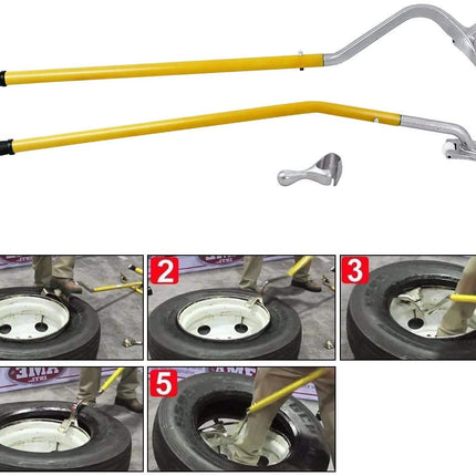Tire Changer, 17.5" to 24" Steel Tire Mount Demount Tool Kit