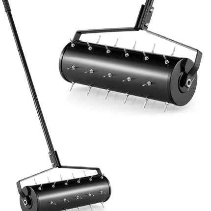 Goplus Rolling Lawn Aerator, Filled with Sand or Stone