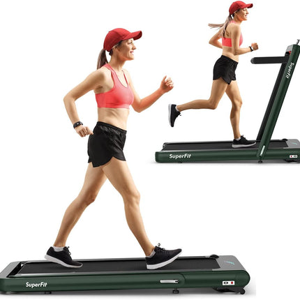 Goplus 2 in 1 Folding Treadmill, 4.75HP Superfit Under Desk Electric Treadmill with APP Control