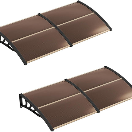 Goplus Awnings for Doors, Window Awning with Rain Snow Sunlight UV Protection, UPF 50+
