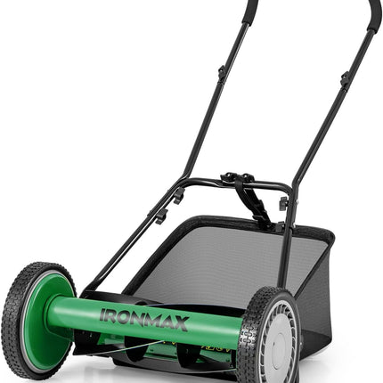 Goplus 16 Inch Manual Lawn Mower for Yard, Garden