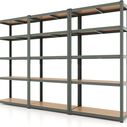 Goplus 5 Tier Adjustable Garage Shelving Unit,2000 lbs Max Load, 35”W x 16”D x 71”H Multipurpose Organizing Shelf for Warehouse, Shed, Pantry