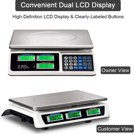 66 LB Digital Scale Price Computing Deli Electronic Counting Weight - GoplusUS