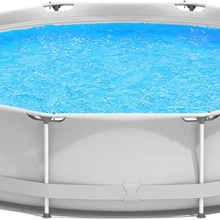 Above Ground Swimming Pool, 12ft x 12ft x 30inch Outdoor Steel Frame Pool - GoplusUS