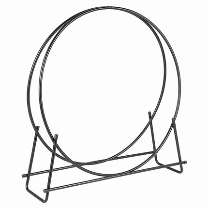 Goplus 45" Round Firewood Rack Heavy-Duty Metal Log Holder | 485 LBS Capacity
