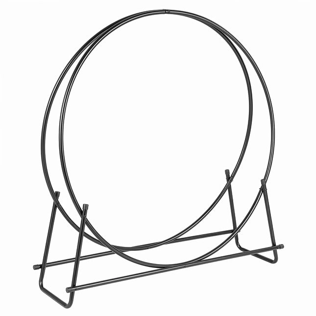 Goplus 45" Round Firewood Rack Heavy-Duty Metal Log Holder | 485 LBS Capacity