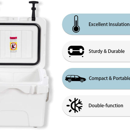 16 Quart Cooler, Portable Insulated Ice Chest - GoplusUS